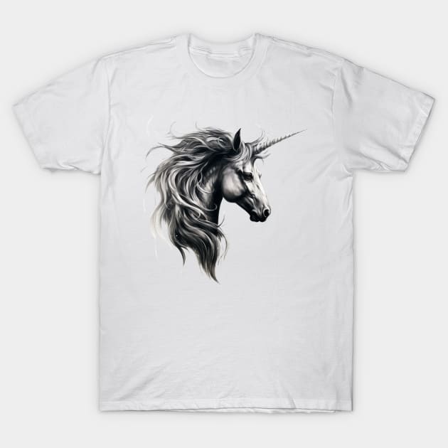 Profile of a Unicorn T-Shirt by Liana Campbell